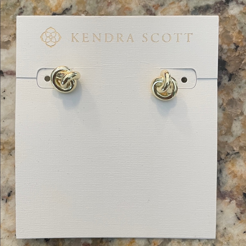 Kendra Scott Gold Knot Stud Earrings